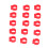 100 Stück Taubenkennungsringe 8 mm Kunststoff Rot Pack 8