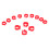 100 Stück Taubenkennungsringe 8 mm Kunststoff Rot Pack 9