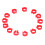 100 Stück Taubenkennungsringe 8 mm Kunststoff Rot Pack 13