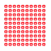 100 Stück Taubenkennungsringe 8 mm Kunststoff Rot Pack