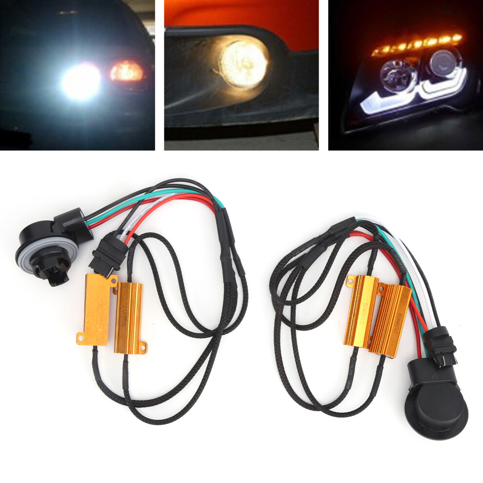 2Pcs 50W 3157B Led Decoder Load Resistor Canbus Flash Error Free Canceller For Car Headlight Foglight Drl 4051322589809