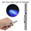 Lampe de poche UV noire 12,5  1,3 cm 70 mAh 13