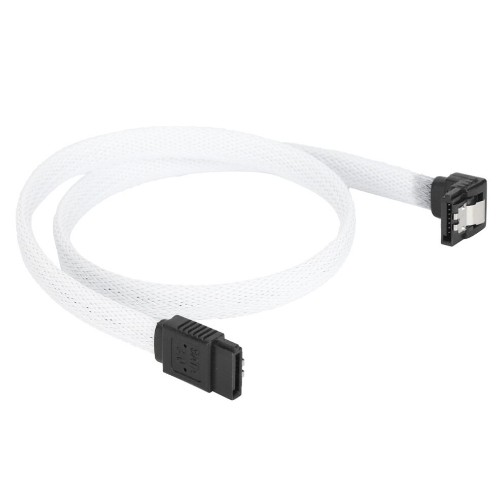 Sata Cable 3.0 Solidstate Disk 8Core 7P Elbow Data Extension Cord With Shrapnel For Speed Improving( (Elbow) ) White 8701322589359