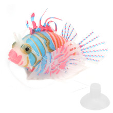Poisson lumineux en silicone réaliste 11,5 8 cm rose/bleu