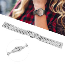 Bracelet de montre en acier inoxydable - 18 mm, 7,1 po argent