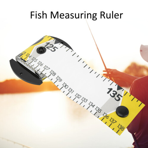 Righello giallo per misurare pesci, 138x5 cm, 50 g 2