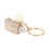 Porte-clés en forme de sac à main, strass, perle artificielle 14