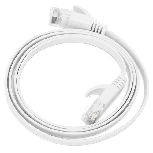 Câble Ethernet Cat6 plat 10 Gbps 1 m 8 conducteurs noir 2