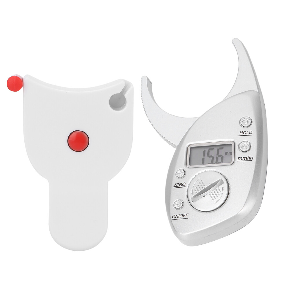 Portable Skin Fat Caliper LCD Display Skin Muscle Tester Battery Powered Fat Measurement Device