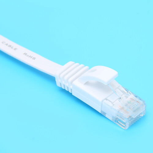 Câble Ethernet CAT6 plat de 2 m, 8 conducteurs, cuivre, noir 2