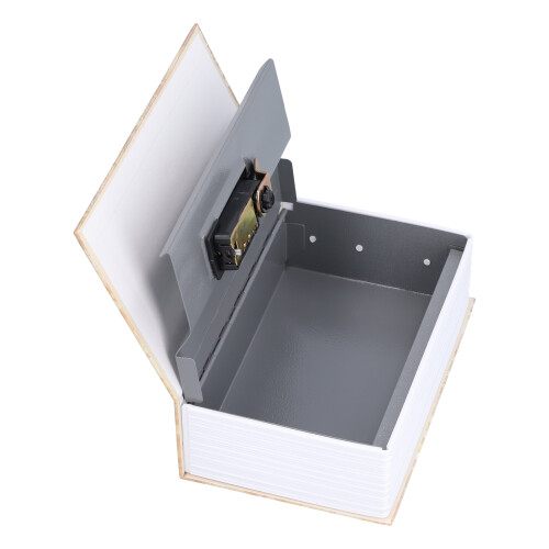 Mini cassaforte a libro con password 440g 18x11.6x5.5 cm Argento