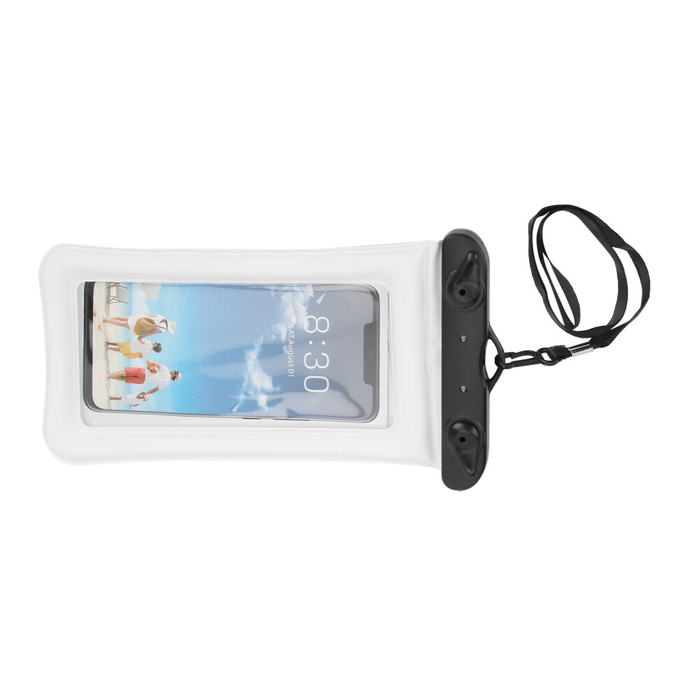 Sealed Floating Inflatable Mobile Phone Case Waterproof Bag for Mobile Phone Dry CoverWhite