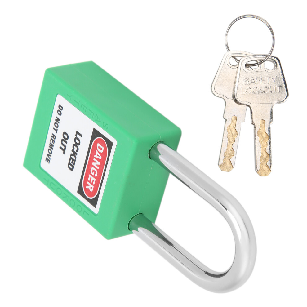 38Mm Safety Padlock Insulating Industrial Plastic Nylon Pa Steel For Chemical Electric Power Nuclear Energy(Green ) 8251322594919