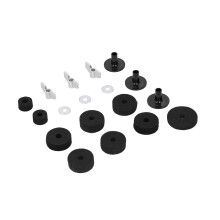 18 pièces de cymbales de remplacement avec rondelle de base - noir
