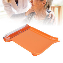 Plateau de comptage de pilules orange Distributeur sans contact Inclut spatule et couvercle transparent