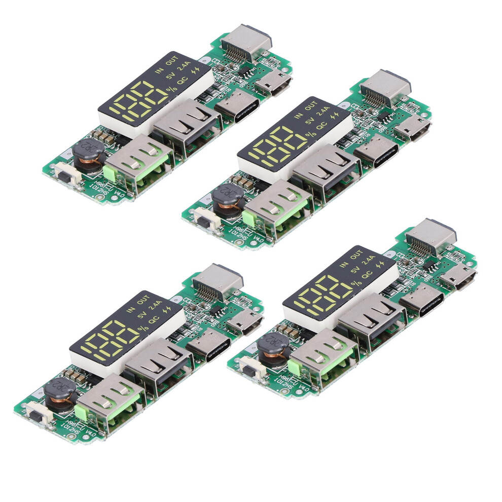 4Pcs Mobile Power Charging Board Dual Usb 5V 2.4A Module With Overcharge Protection 7641322596999