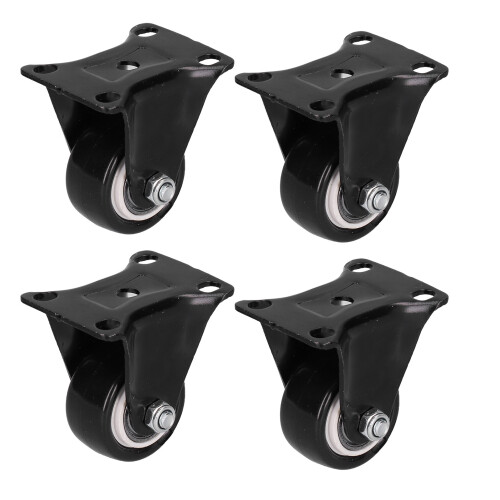 4 roulettes lourdes de 40 mm, 60 kg, noir 1