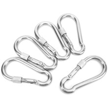 5 pezzi moschettoni con chiusura a vite da 120 mm, portata 250 kg, come mostrato