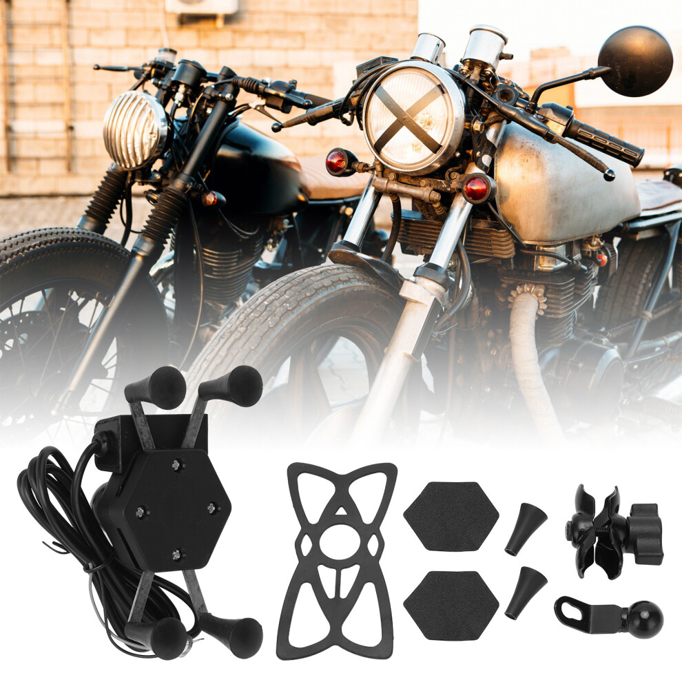 Motorcycle Phone Mount Bracket Scooter XâShape Phone Holder Support Kit Bike Accessory 8771322597647