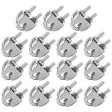 M2 2 mm / 0,08 po Clip de câble en acier inoxydable - 15 pièces