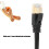 Câble CAT7 blindé noir 10 Gbps 8 conducteurs 1 m RJ45 8