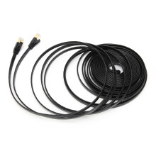 Cavo CAT7 a 8-core con doppia schermatura, 10 Gbps, 1 m, nero.