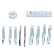 Eyelet Die Punch Tool Hole Set Snap Rivet Setter Base Leather Craft Kit Hardware