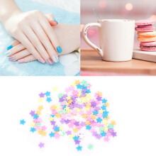Tranches d'argile en forme d'étoile 30 g colorées et résistantes à l'eau pour ongles DIY