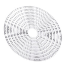 Matrice de découpe ovale en métal 12,3 x 10,3 cm acier au carbone