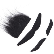 Barba finta in peluche verde per Halloween per costume da festa
