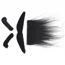 Barba di peluche viola per Halloween - Baffi