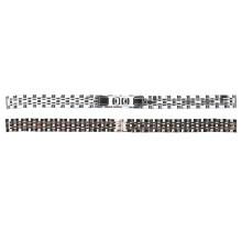 Bracelet de montre en acier inoxydable doré rose 12 mm / 0,47 po 180 mm