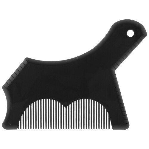 Pettine modello in plastica nera per modellare la barba 1