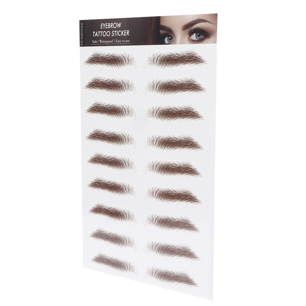 Professional Waterproof Eyebrow Tattoo Sticker Eyebrow Transfer Sticker for WomenBROWN-04