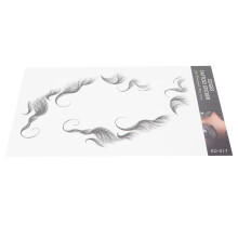 ED-17 Adesivo per tatuaggio della linea dei capelli 11x18cm Naturale