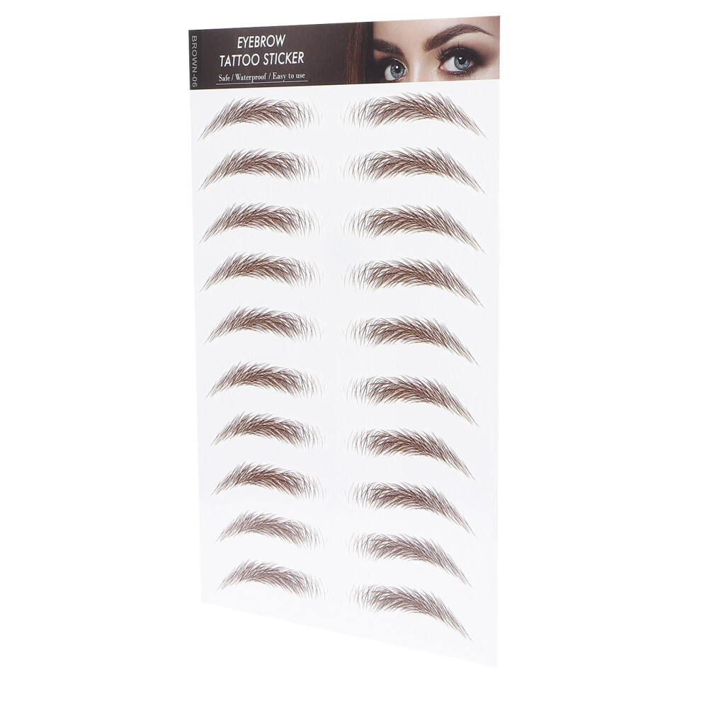 Professional Waterproof Eyebrow Tattoo Sticker Eyebrow Transfer Sticker for WomenBROWN-06