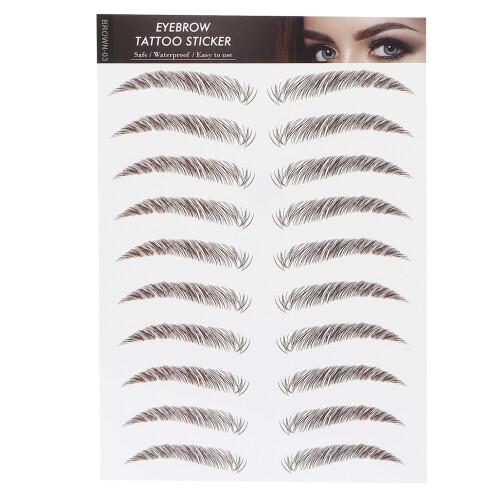 Brown-03 Autocollant pour sourcils étanche 148x210mm 1