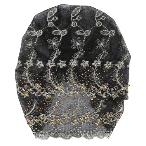 Turbans pour la tête - Noir, Taille unique, Brodé 1