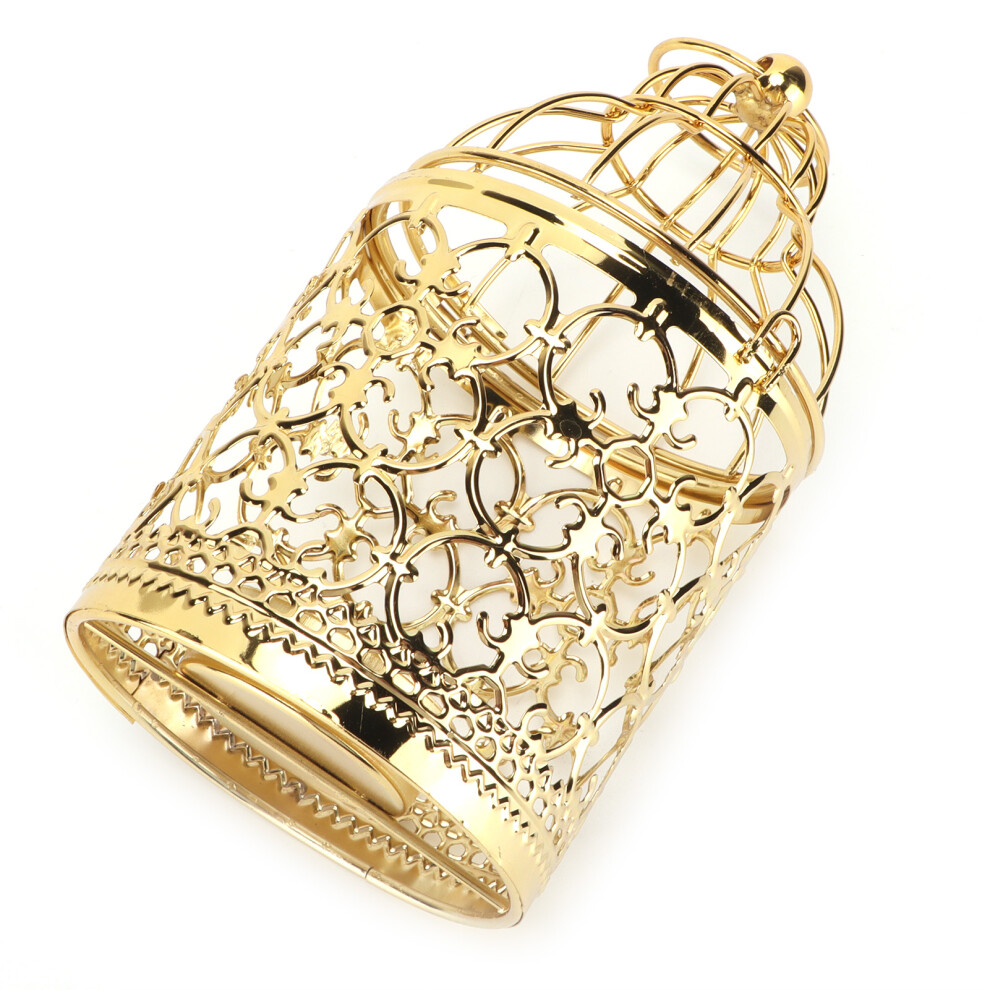 Candle Lanterns Birdcage Shape Electroplated Gold Retro Ornaments for European Style-image-OPC-PHVZ82P-NEW