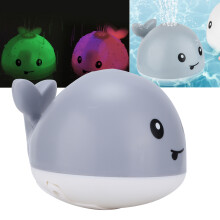 Light Water Toy Automatic Bath Whale Spray Toy Floating Pool Toy with Fluorescent Light for Kids Boys Girls