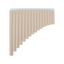 Bildungs-C-Key-Panflöte mit 16 Röhren, beige, inklusive Pappbeutel
