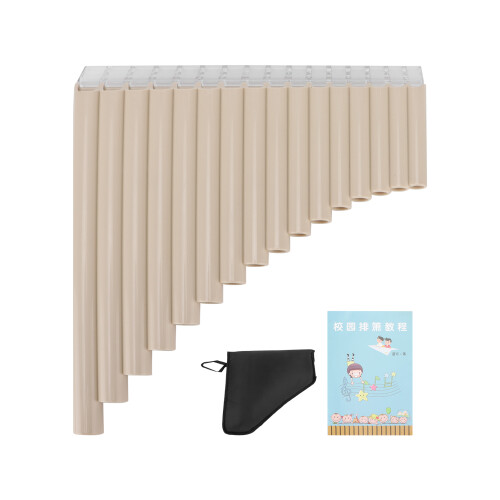Bildungs-C-Key-Panflöte mit 16 Röhren, beige, inklusive Pappbeutel 1