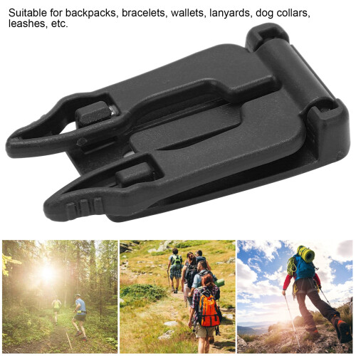 10 pièces de clips multifonctionnels pour sac à dos noirs de 8 à 12 mm 2