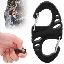 10 pièces Porte-clés en forme de S/8 L 5,0 cm W 2,3 cm Noir