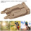 10 pièces Clips à boucle MOLLE multifonctions couleur tan 8-12mm 9