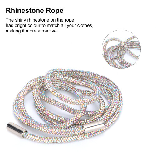 Cordon en strass 6 mm couleur AB, 1 pièce cristal 2