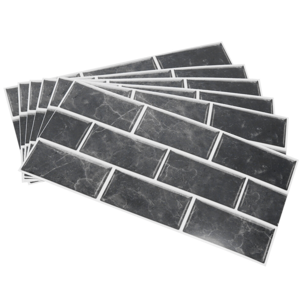 6Pcs Imitation Tile Stickers Oilproof Self Adhesive Pvc Wallpaper Wall Stickers For Home 9451322605816