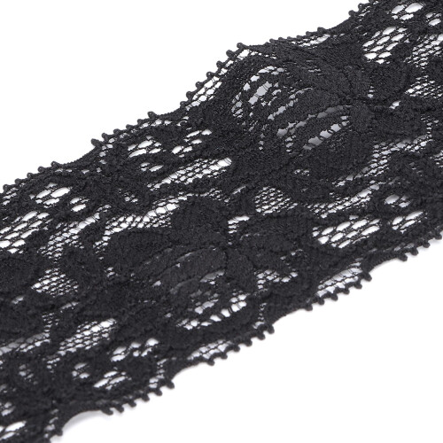 Nastro di pizzo 10 yard 6 cm di larghezza nylon nero 2
