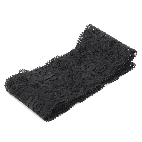 Nastro di pizzo 10 yard 6 cm di larghezza nylon nero