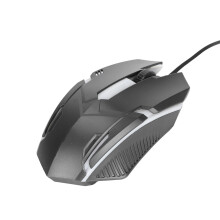 Mouse cablato USB M3 con retroilluminazione, nero, ergonomico